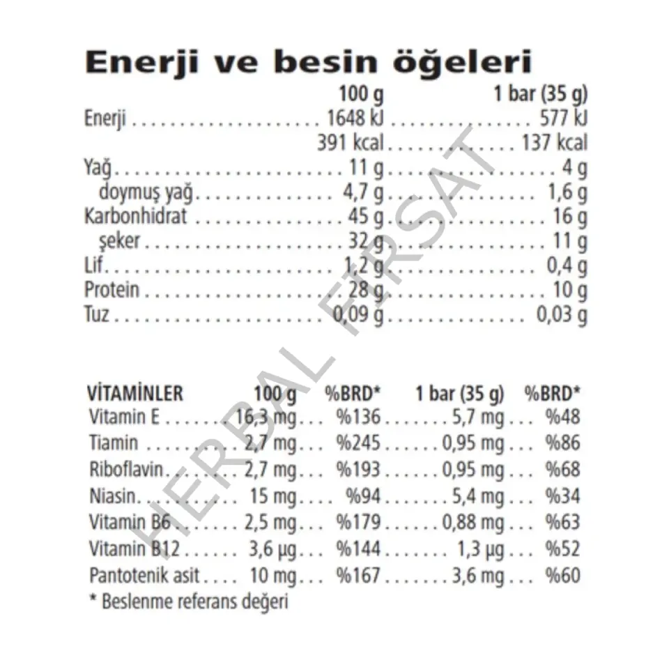 Herbalife Protein Bar Bademli Vanilya Aromalı 14 Adet