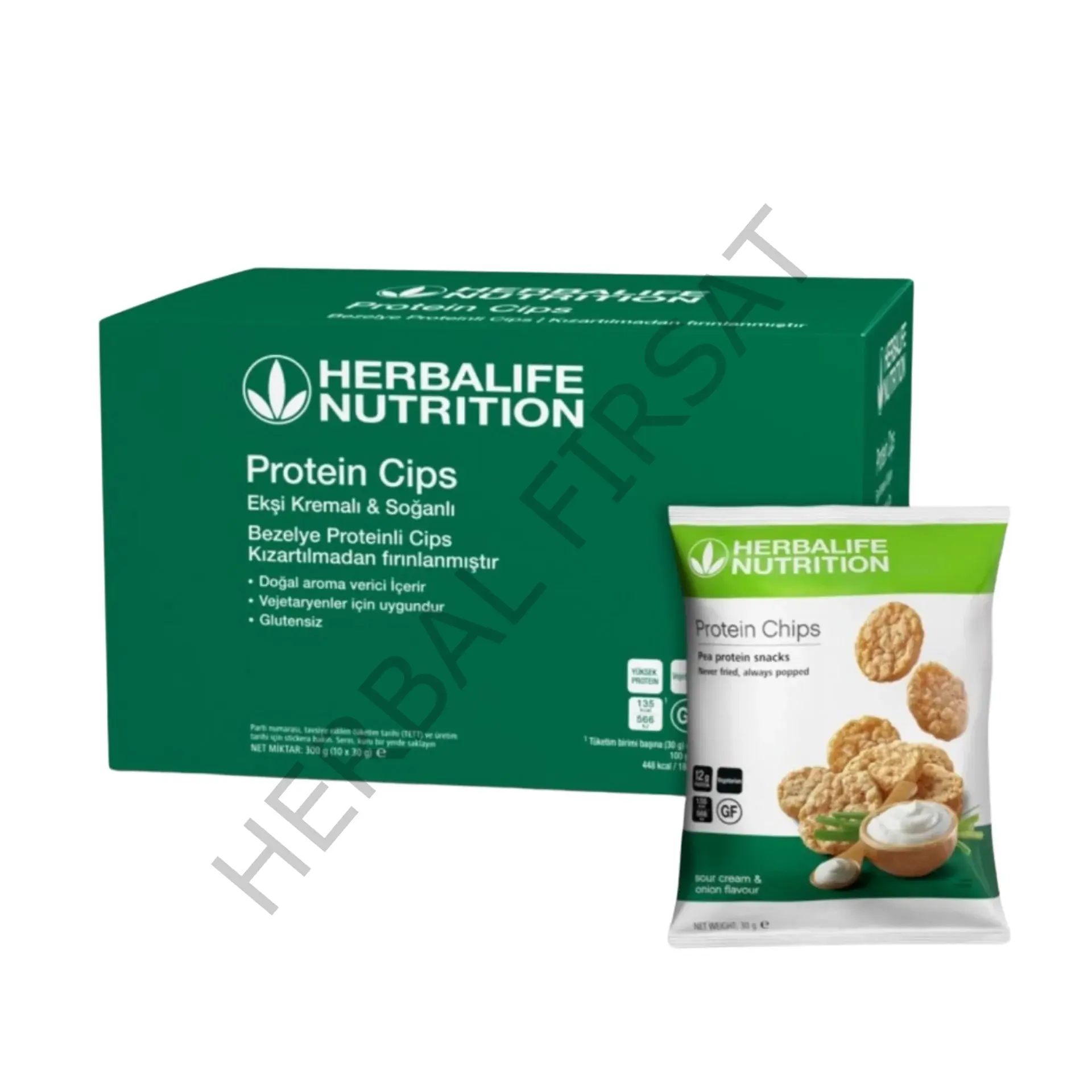 Ekşi Kremalı & Soğanlı Herbalife Cips 10x30