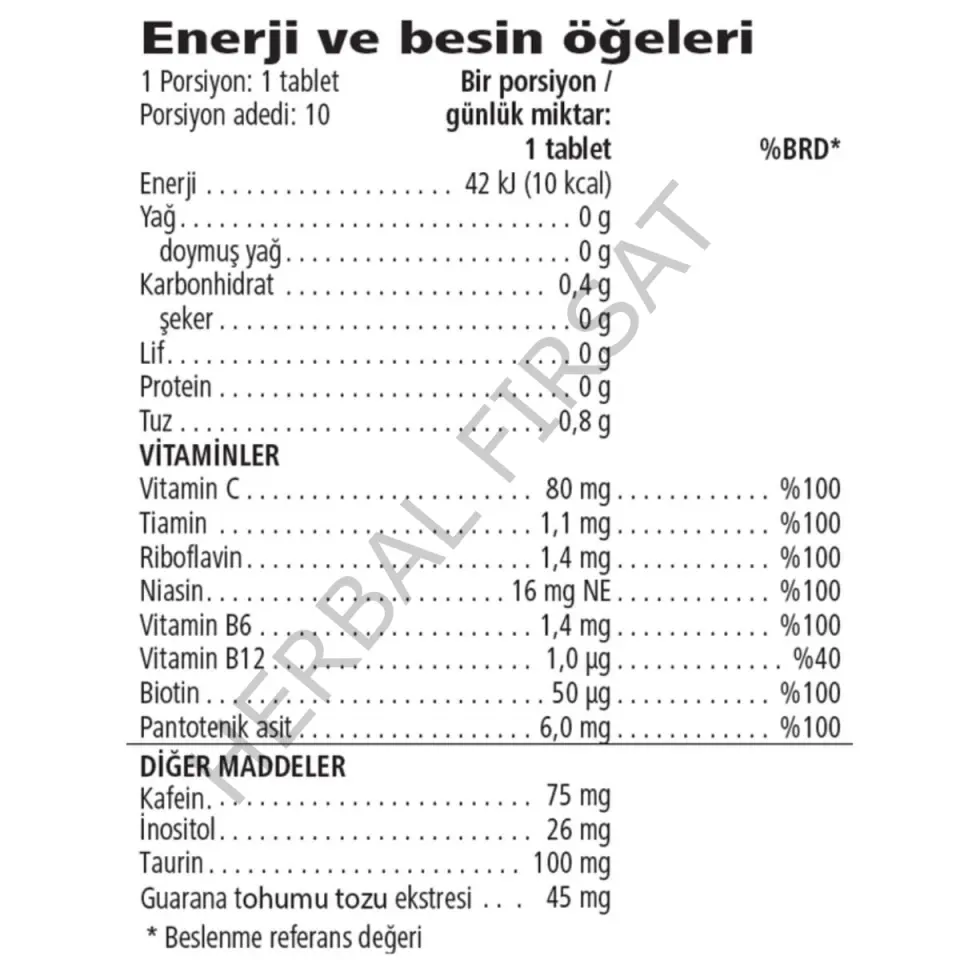 HerbalifeLiftOff® Limon 10 Efervesan Tablet