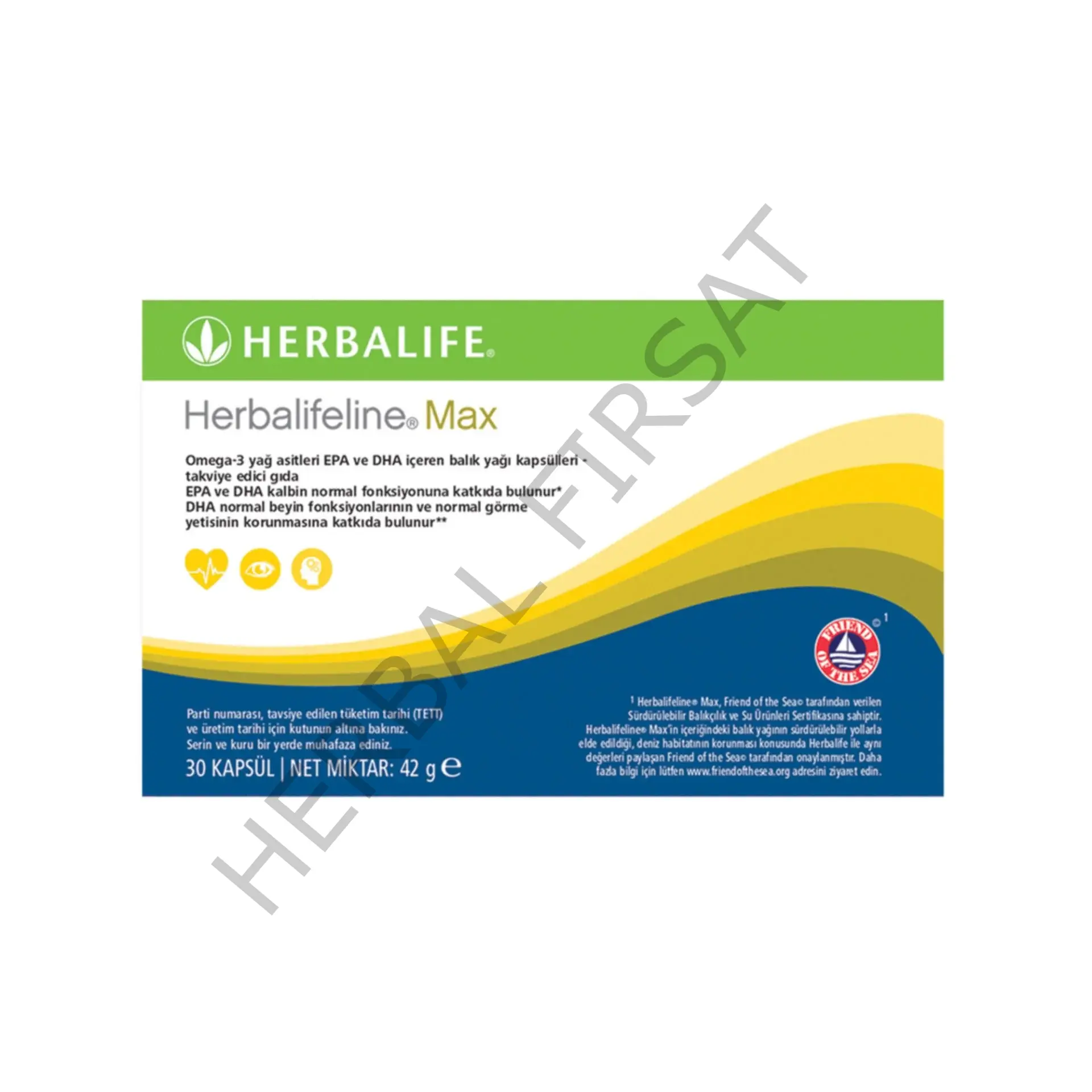 Herbalife Omega 3 Balık Yağı Herbalifeline Max 30 Kapsül