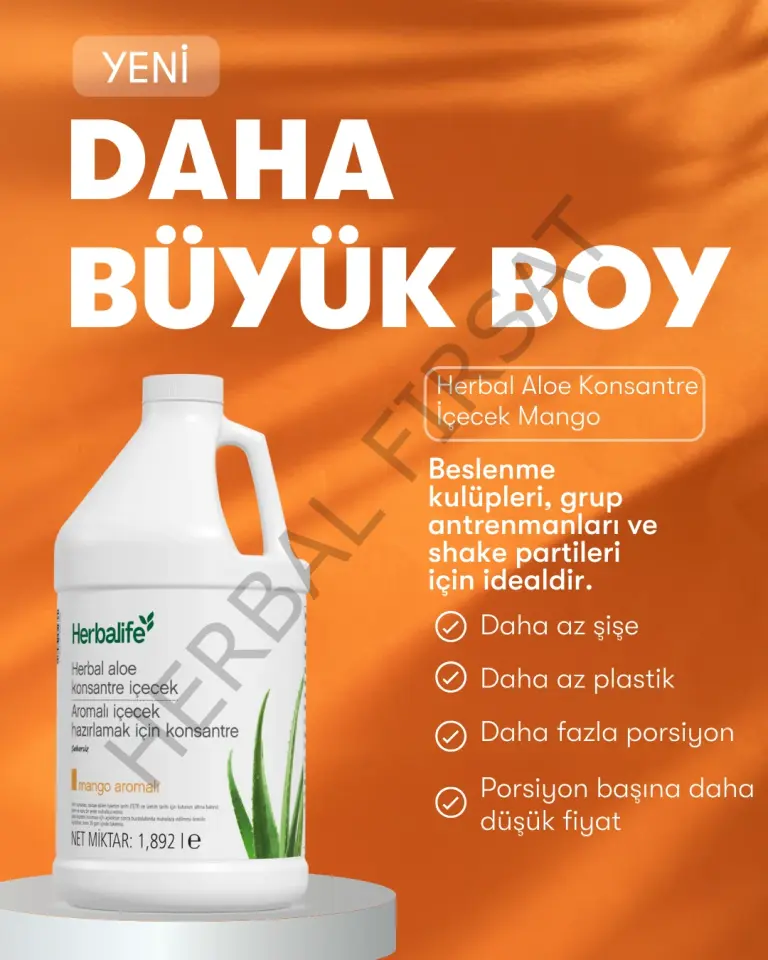 Herbal Aloe Konsantre İçecek Mango Aromalı 1,892 L