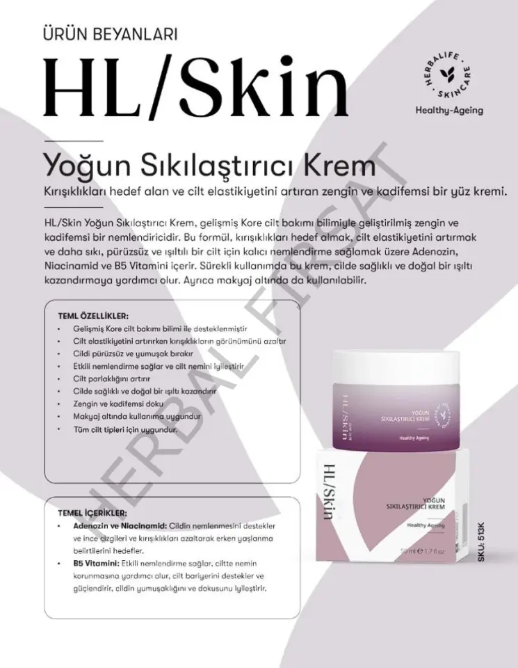 HL Skin Yoğun Sıkılaştırıcı Krem 50 ml